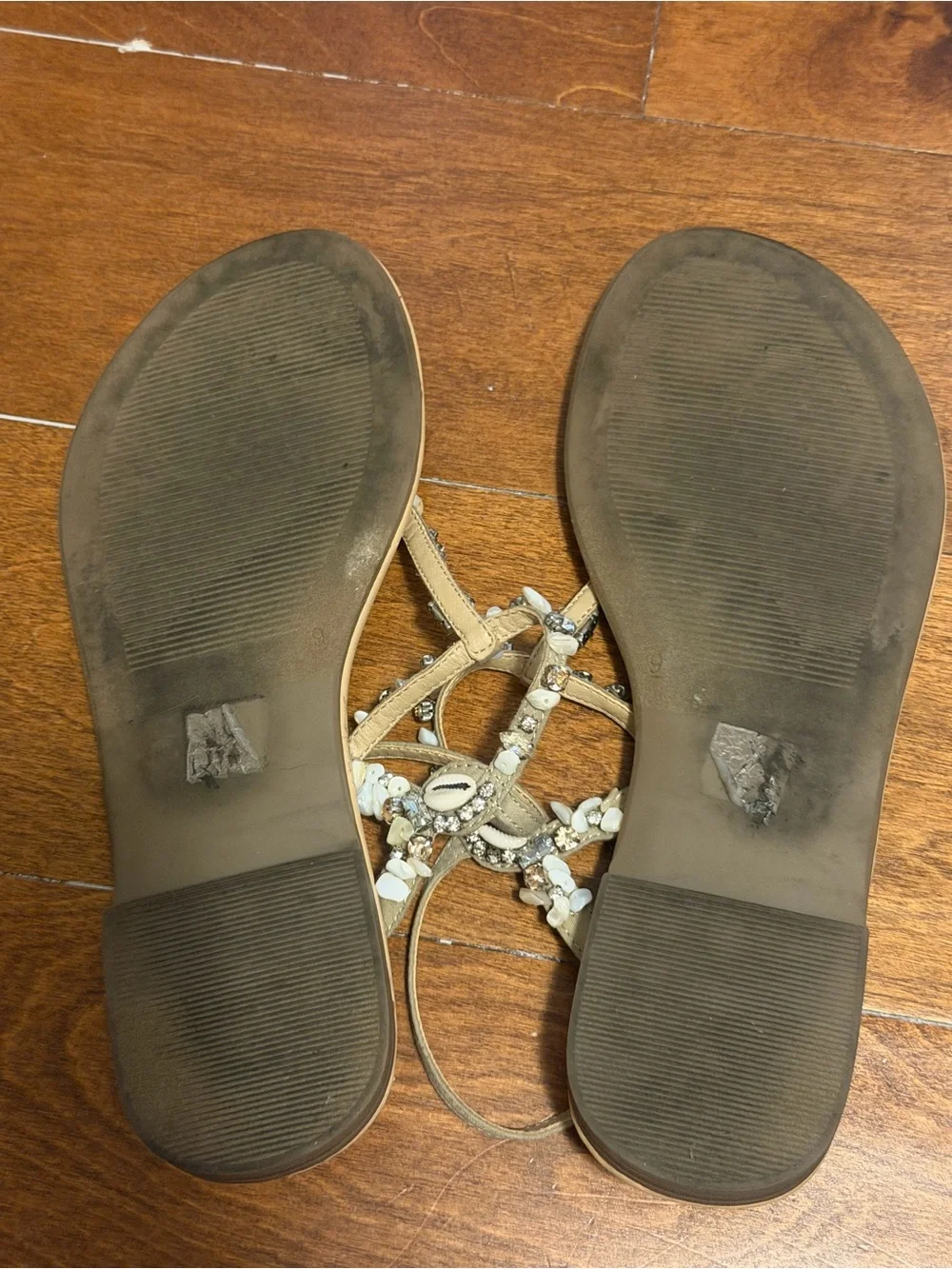 Xappeal Women’s Beach Shell Sandals – Size 9 🌊🐚